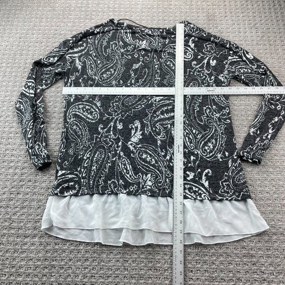 Thyme Maternity Shirt Dress Laced Long Sleeve Women Size Extra Large XL Gray - Picture 5 of 7